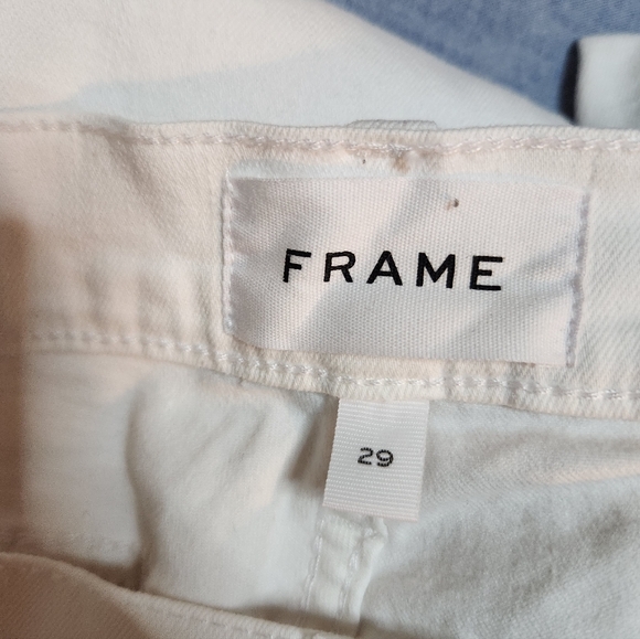 FRAME White Denim, Size 29 Skinny Jeans - Picture 3 of 5